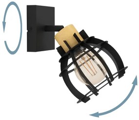 Eglo 43926 - Faretto da parete STILLINGTON 1xE27/40W/230V