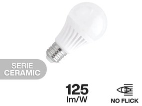 Lampada LED E27 12W Ceramic 125lm/W - No Flickering Colore Bianco Caldo 2.700K
