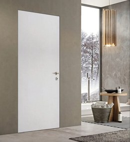 Porta interna filomuro a battente Baku in legno colore bianco, L 60 x H 210 cm, apertura a sinistra