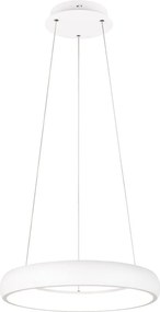 Lampadario bianco a LED dimmerabile con paralume in metallo ø 46 cm Cardona - Trio