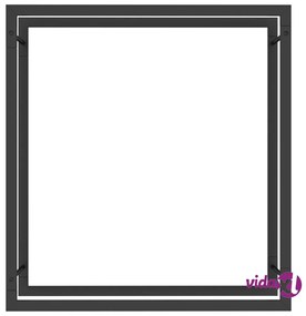 vidaXL Portalegna Nero Opaco 80x28x86 cm in Acciaio
