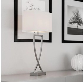 ByRydens 2820430-5000 - Lampada da tavolo OMEGA 1xE27/5W/230V bianco/cromo lucido