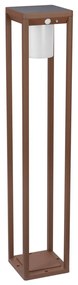 Paletto Lanterna Solare 80cm Corten con Sensore + Picchetto Colore Bianco Naturale 4.000K