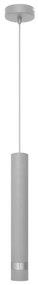 Lampadario LED a sospensione con filo TUBA 1xGU10/4,8W/230V grigio/cromo lucido