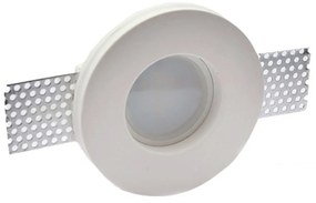 Portafaretto GU10 e MR16 in Gesso Pitturabile Tondo Ø95mm