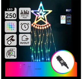 Aigostar - LED RGBICW Decorazione natalizia per esterni 250 LED/230V 2,5m IP44 + telecomando