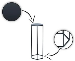 Portafiori 70x24 cm nero