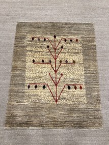 Gabbeh Tappeto 130x110 Beige (Iran) Annodato A Mano