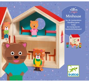 Mini casa di legno con animali