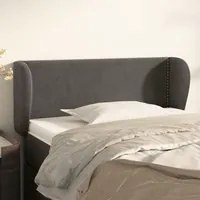 Testiera ad Orecchio Grigio Scuro 103x23x78/88 cm in Velluto cod 11339