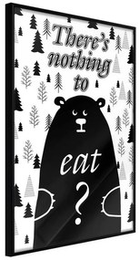 Poster  Hungy Bear  Cornice Quadri Cornice nera, Larghezza x Altezza Home decor 20x30