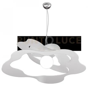 Ripples sospensione d.70 cm. 1 luce bianco 1158-s70-bi