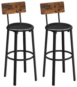 Sgabello da bar AVEN marrone/nero