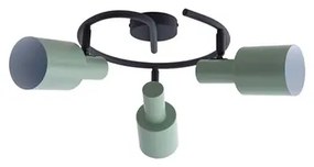 Ovelia 3 Round Plafoniera Green/Black - Lindby