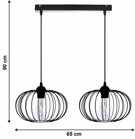 Lampadario a sospensione con filo BOCCA 2xE27/60W/230V