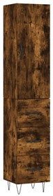 Credenza rovere fumo 34,5x34x180 cm in legno multistrato