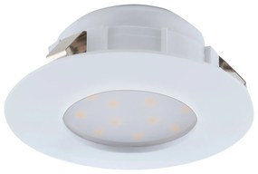 Faretto Ad Incasso Contemporaneo Pineda Policarbonato Bianco Led Integrato 4,9W