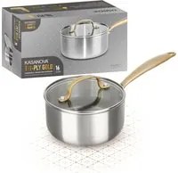 Casseruola 16 cm triplo strato Tri Ply - Gold con coperchio