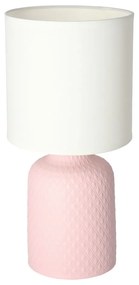 Lampada da tavolo rosa con paralume in tessuto (altezza 32 cm) Iner - Candellux Lighting