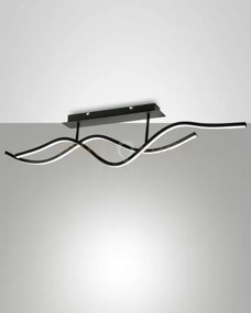 Sinuo plafoniera moderna nera a led 3000k - 36w - 3880 lm dimmerabi...