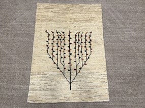 Gabbeh Tappeto 110x80 Beige (Iran) Annodato A Mano