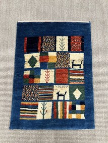 Gabbeh Tappeto persiano 70 x 50 Blu (Iran) Annodato A Mano