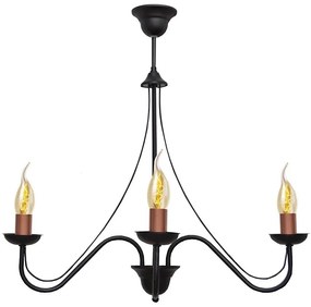 Lampadario a sospensione con supporto rigido MALBO 3xE14/60W/230V