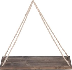 Mensola A Parete Stile Industrial In Corda E Abete Naturale Elis