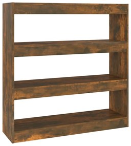 Libreria/divisorio rovere fumo 100x30x103 cm