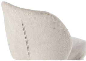 Sedie da pranzo in set color crema in imbottito 4 pz Ansu – Marckeric