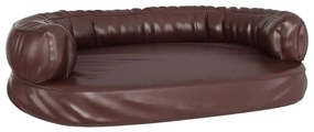 Letto per cani ergonomica gommapiuma marrone 75x53cm similpelle