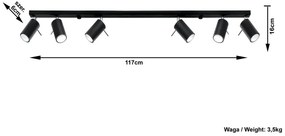 Apparecchio da soffitto nero 6L Etna - Sollux