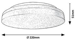 Rabalux - Plafoniera da bagno LED/18W/230V IP54 3000K/4000K/6000K