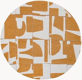 Tappeto rotondo jacquard lavabile da interno-esterno Papercut