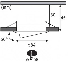Paulmann 93080 - Set 3x LED 6W IP23 dimmerabile incasso COIN 230V