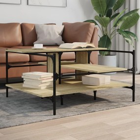 Tavolino Salotto Rovere Sonoma 100x100x48,5cm Legno multistrato /