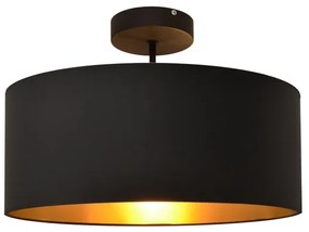 Lampadario a sospensione con supporto rigido ALBA 3xE27/15W/230V nero/oro