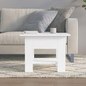 Tavolino da Salotto Bianco 55x55x42 cm in Truciolato
