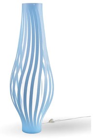 Lampada Da Terra Totem Dama Helios 1 Luce In Polilux Blu Made In Italy