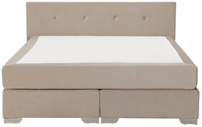 Letto contenitore velluto beige 180 x 200 cm CONSUL Beliani