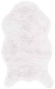 Pelliccia ecologica bianca Montone, 80 x 150 cm - Tiseco Home Studio