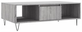 Tavolino da Salotto Grigio Sonoma 104x60x35cm Legno Multistrato