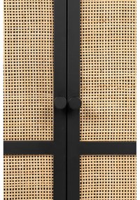 Cassettiera alta in rattan nero 80x100 cm Guuji - White Label