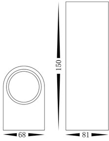 Applique da esterno OVALIS 2xGU10/35W/230V IP44 nero