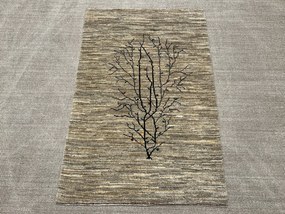 Gabbeh Tappeto 100x150 Grigio (Iran) Annodato A Mano