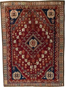 Shiraz Tappeto persiano 210 x 280 Rosso (Iran) Annodato A Mano