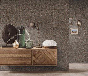 Carta da parati grandi Anelli marrone, 106 cm x 10 m