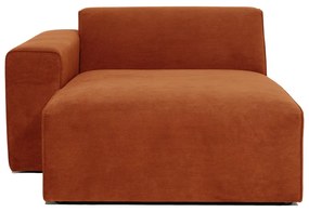 Modulo divano in velluto a coste arancione (angolo sinistro) Sting - Scandic