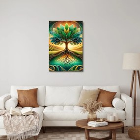 Quadro su tela – Albero della vita mistico al lago