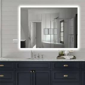 Specchio bagno 50x60 cm illuminazione perimetrale e installazione reversibile